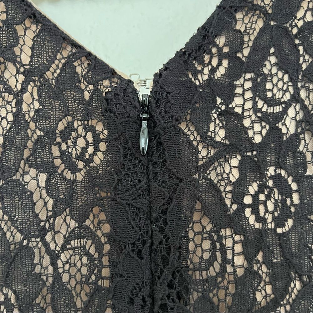 INC International Concept Black Lace Peplum Waist Short Dress Women’s Size 10 - Picture 6 of 9